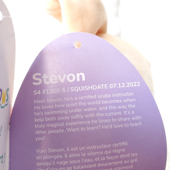 Stevon Squishmallow 4 In BNWT Golden Retriever Dog with Bunny Ears Easter Plush - Picture 7 of 7